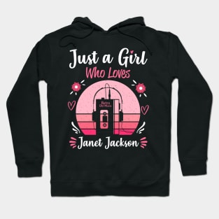 Just A Girl Who Loves Janet Jackson Retro Headphones Hoodie